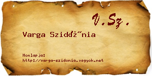 Varga Szidónia névjegykártya