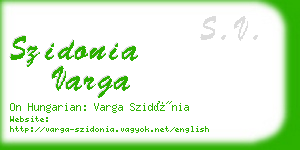 szidonia varga business card